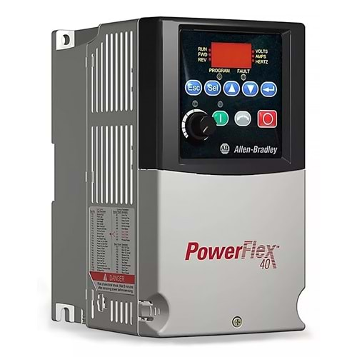 22B-D2P3N104 Powerflex 40 Sürücü, 3 F, 0,75 kW, 400 V , 2,3 A, 400Hz